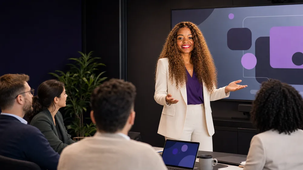 Paulette Fotsing animant une session avec un groupe